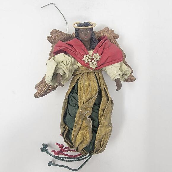 African American Black Angle Christmas Tree Ornament Decor - Picture 1 of 9